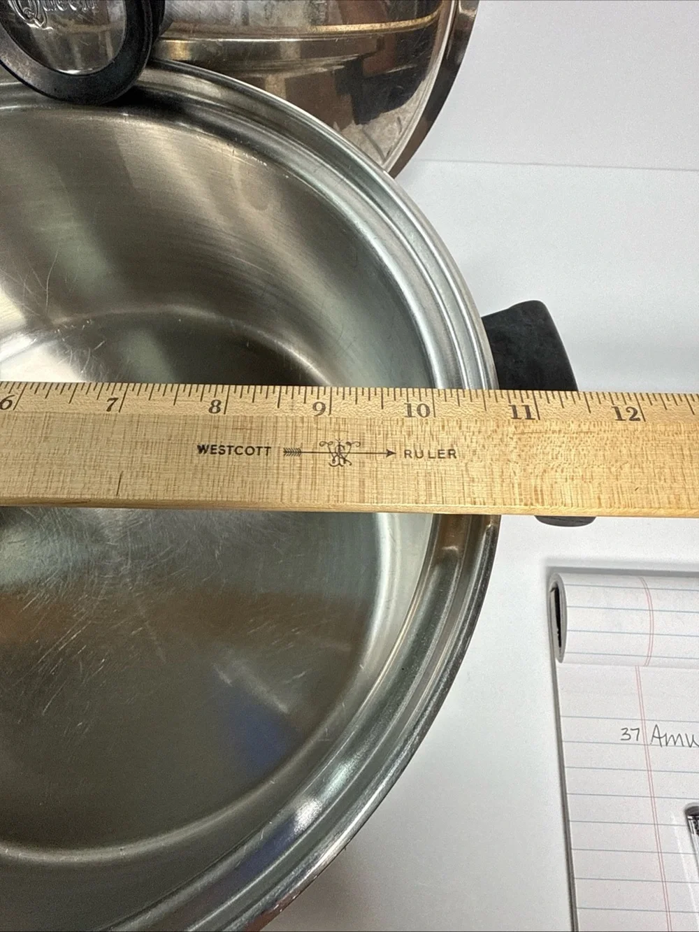 Amway Queen 6 Qt Stock Pot Dome Lid Stainless Steel 18/8 Multi Ply USA Made VTG
